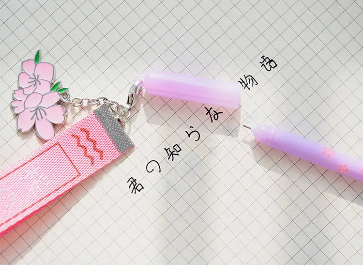 Lucky Cherry Sakura быстросохнущая гелевая ручка подпись ручка Escolar Papelaria школьные офисные принадлежности рекламный подарок