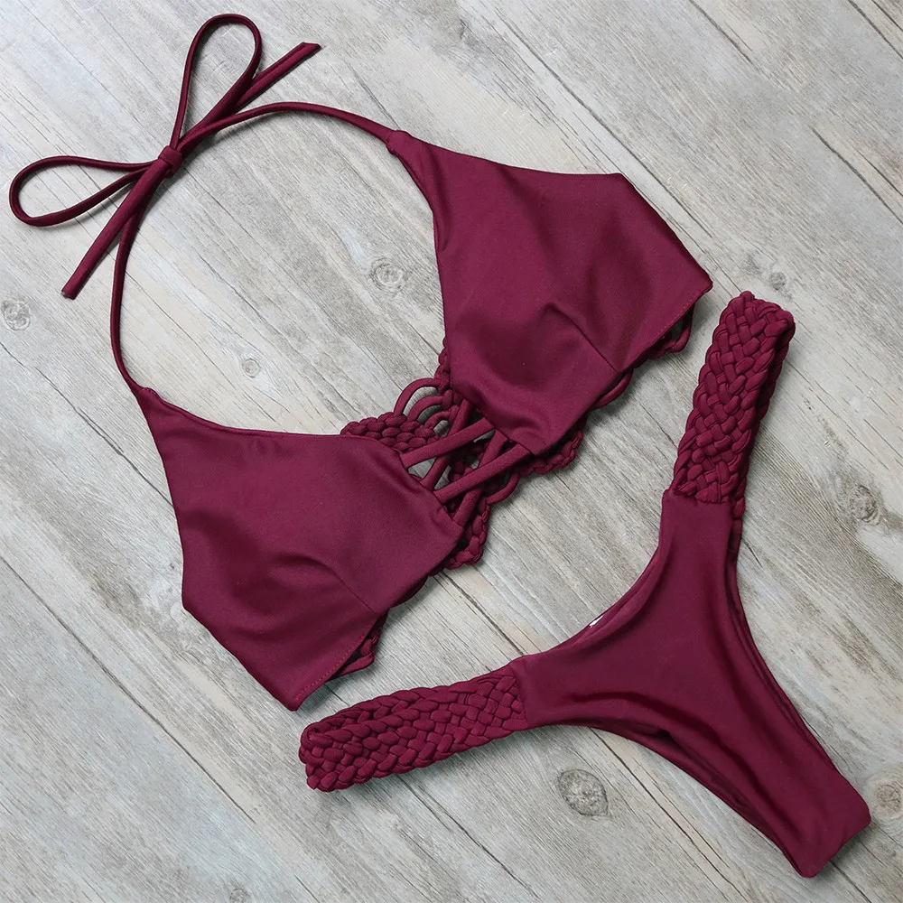 Женское микро бикини 2019 Сексуальная Мягкий комплект купальники пляжная одежда