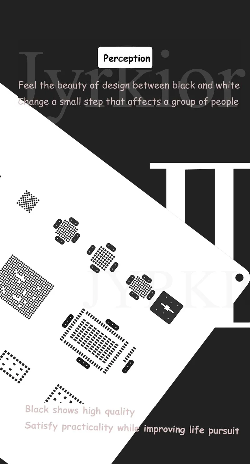 Jyrkior QianLi 3D Связь Baseband модуль завод оловянной сетки BGA черный Шаблон трафарет для iPhone 8 P/8/7/7 P/6 S/6/5S