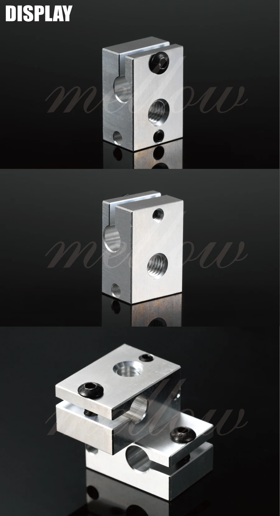 1 шт. алюминиевый V6 нагреватель Блок HotEnd для PT100 датчик картридж Themocouple& Термистор для 3d принтер Экструдер Горячий Конец части комплект