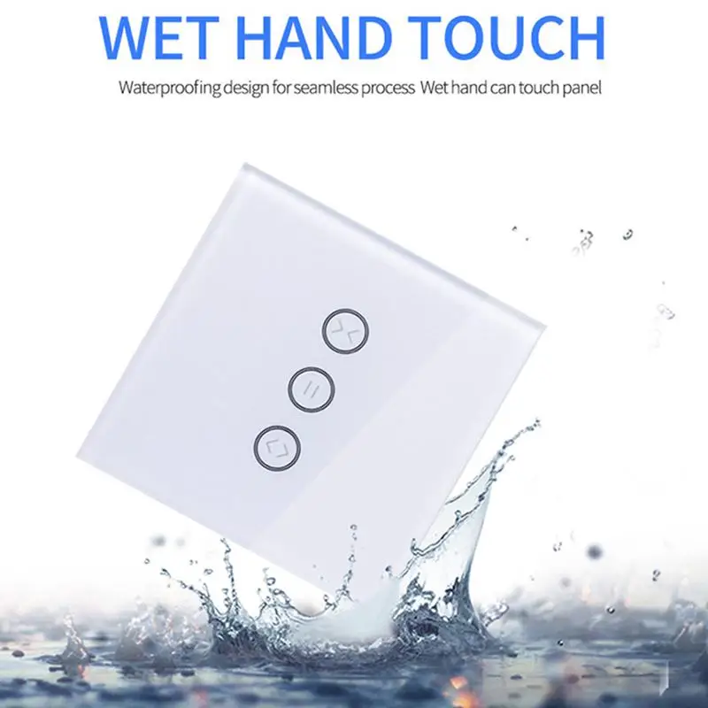 ЕС wifi смарт сенсорный занавес переключатель Голосовое управление Alexa и Google