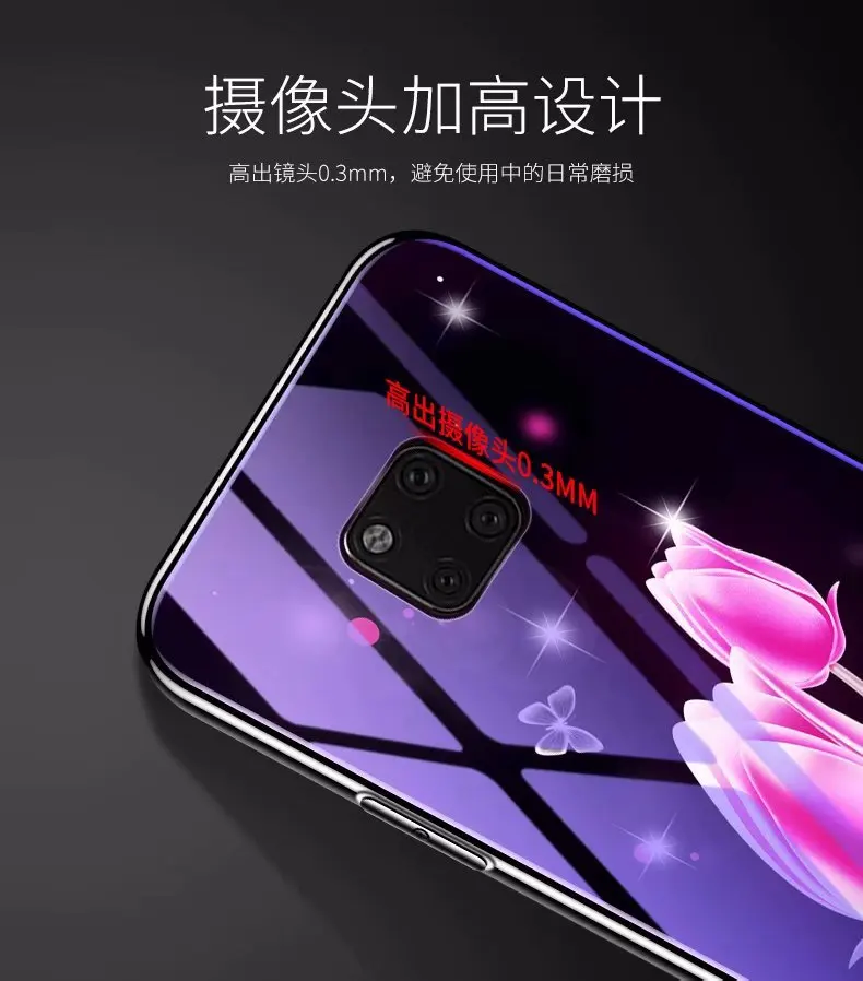 Мягкий силиконовый чехол для huawei mate 20 Pro+ жесткое закаленное стекло bluelight, защитный чехол на заднюю панель для huawei mate 20 20pro