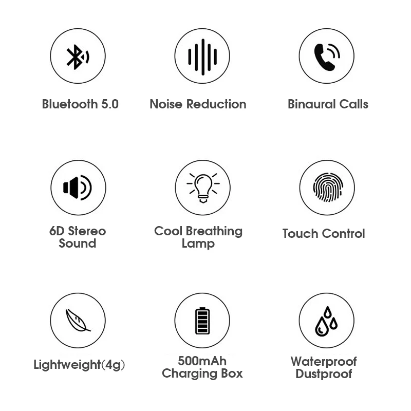 Беспроводные наушники 2019 TWS Bluetooth 5 0 портативные компактные стереонаушники с