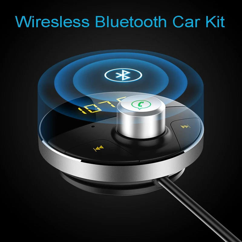 JINSERTA Bluetooth FM модулятор Автомобильный mp3 плеер Громкая связь Аудио AUX Выход SD TF карта беспроводной fm-передатчик двойной USB