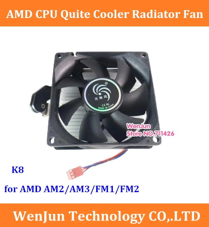 best price for CPU Cooler 3pin PWM CPU quite fan for AMD FM1/FM2/AM2/AM3 ,for K8 CPU radiator fan