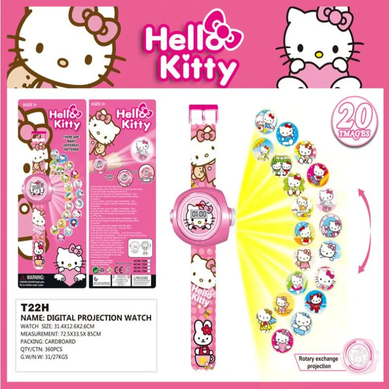Детские цифровые часы с рисунком Hello Kitty для мальчиков и девочек светодиодный