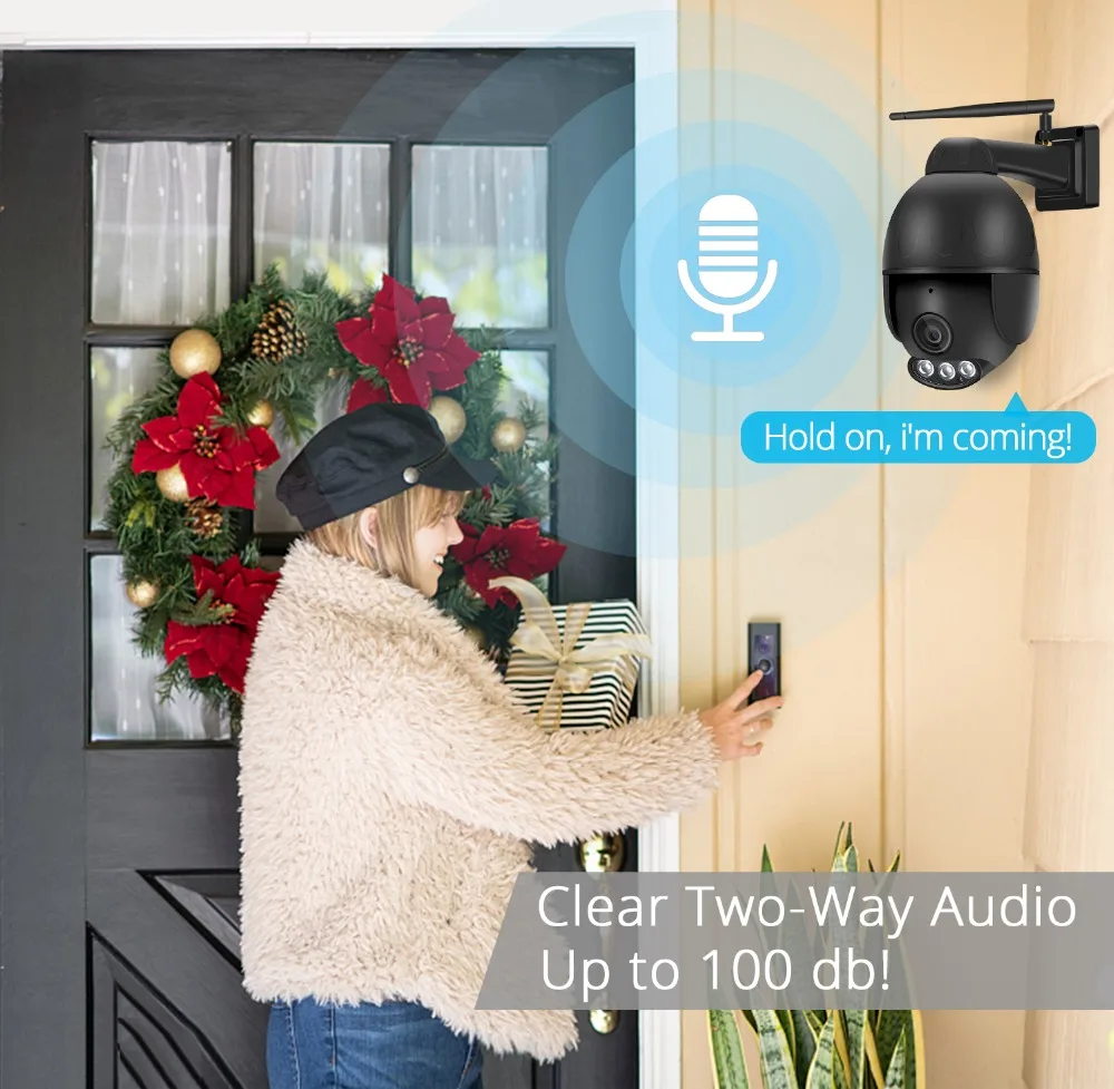 BESDER 2MP Беспроводной IP Камера 1080P SD карты 128G 5X оптический зум ИК камера wifi PTZ
