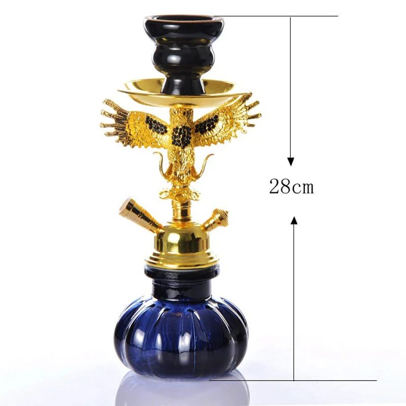 Black Shisha Hookah Роскошный арабский кальян полный комплект со шлангом для кальяна, чаша для кальяна Chicha Narguile Sheesha аксессуары для курения - Цвет: Black Shisha Hookah