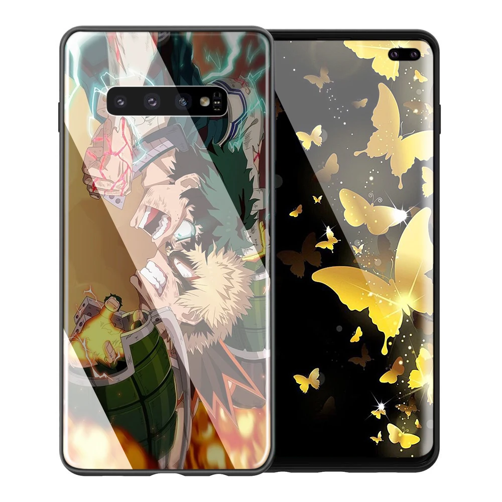 TG5 Lavaza с героями из мультфильма «Мой Boku без герой Стекло ТПУ чехол для samsung Note 8 9 S7 S8 S9 S10 A10 A20 A30 A40 A50 A60 A70 Edge Plus - Цвет: TG5
