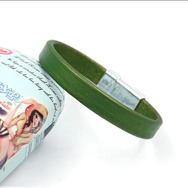 LEADERBEADS женский модный простой жемчужный браслет из воловьей кожи с высоким