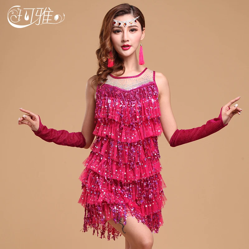 Новинка 2020 модное платье для латинских танцев Бальное Танго юбка танцевальное