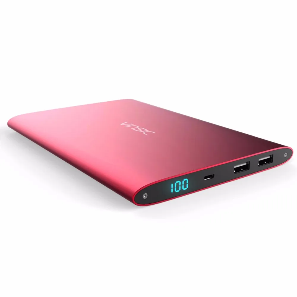 Vinsic Ultra Slim 20000 мАч запасные аккумуляторы для телефонов Портативный внешний