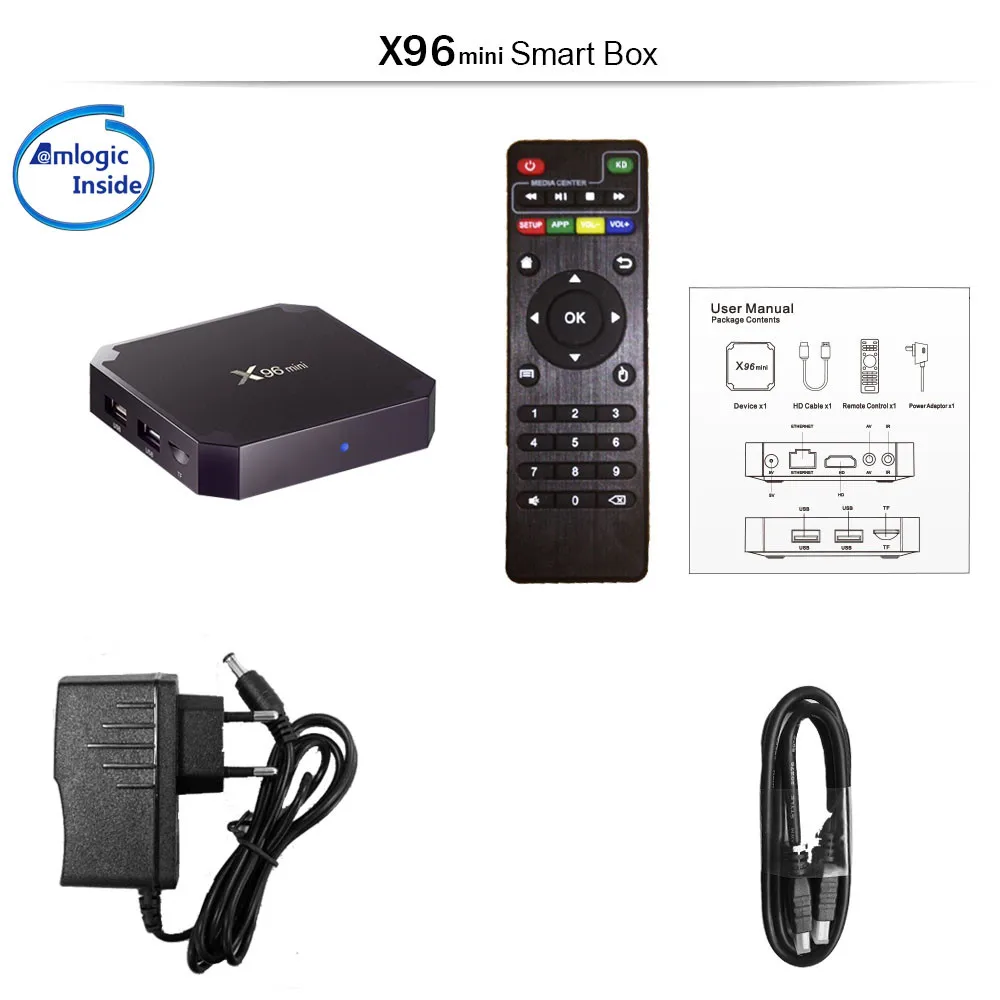ТВ-приставка Wechip X96 Mini Smart Android 7 1 2G 16G телеприставка 1G 8G X96mini поддержка 4K HD 2 4G