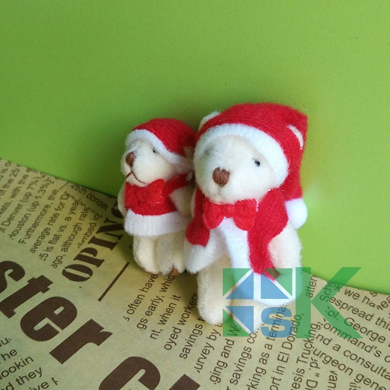 Рождественский подарок! Бесплатная доставка 100 шт./лот 6 см Мишка Плюшевый с