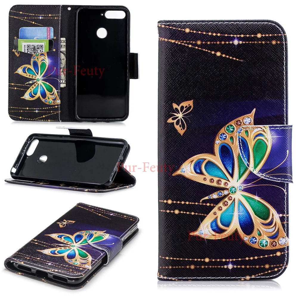 Чехол для huawei Y5 Prime-ра LX2 L22 L02 Чехол-книжка из искусственной кожи чехол-портмоне для телефона чехол s для huawei Y6 Prime АТО L31 L42 чехол Крышка