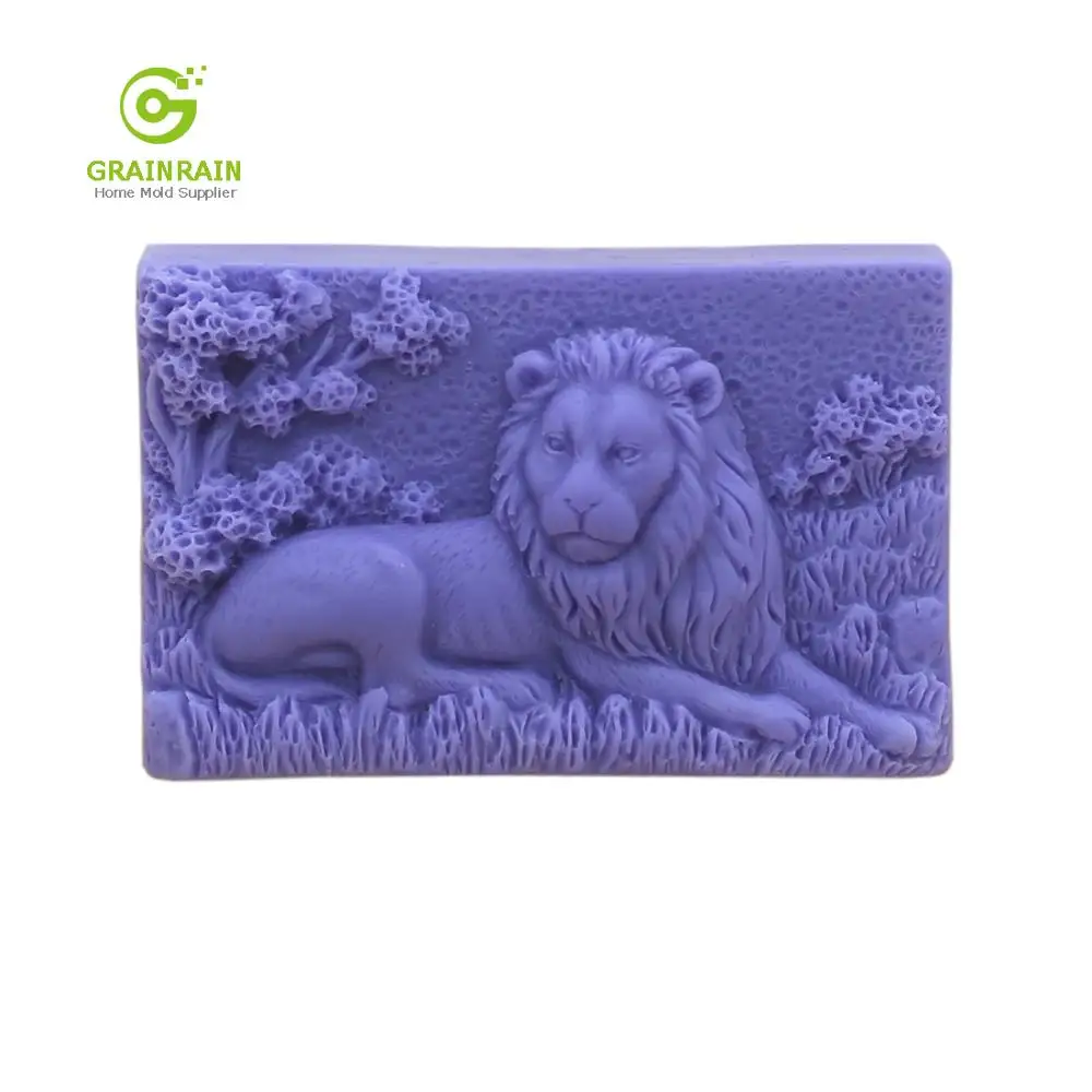 Формочки для мыла Grainrain Lion силиконовые формы изготовления прессформа воска|mould