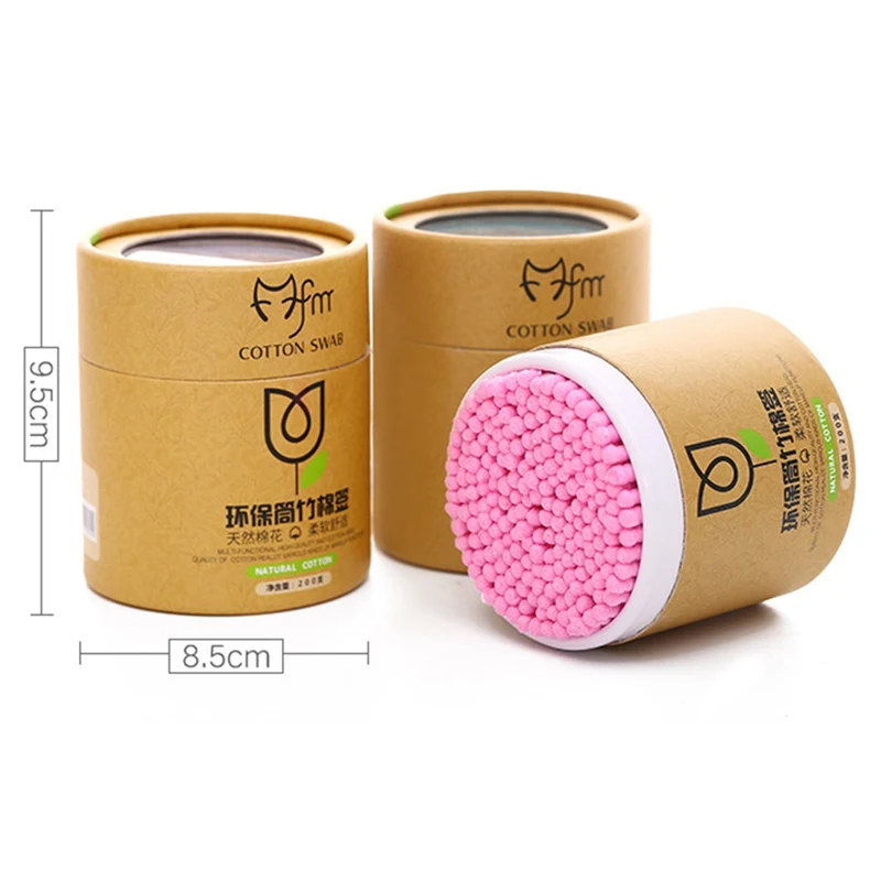 

200Pcs/Set Bamboo Cotton Swab Wood Sticks Soft Cotton Buds Cleaning Of Ears Tampons Micro Brush Makeup Tool