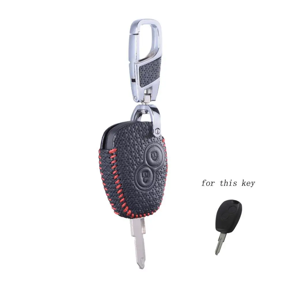 Style C Red Чехол для ключей с дистанционным держателем для Renault Dacia Logan Espace Sandero Megane модус Kangoo Clio брелоки Fob - Название цвета: Style C Red