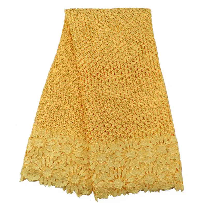 Новейшая вышивка африканские кружевные ткани высокого качества для свадебного платья водорастворимое