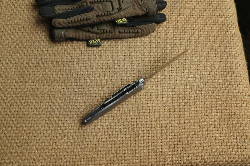 Два солнца TS46 Тактический Flipper мяч brearing складной нож D2 лезвие titanium Отдых на