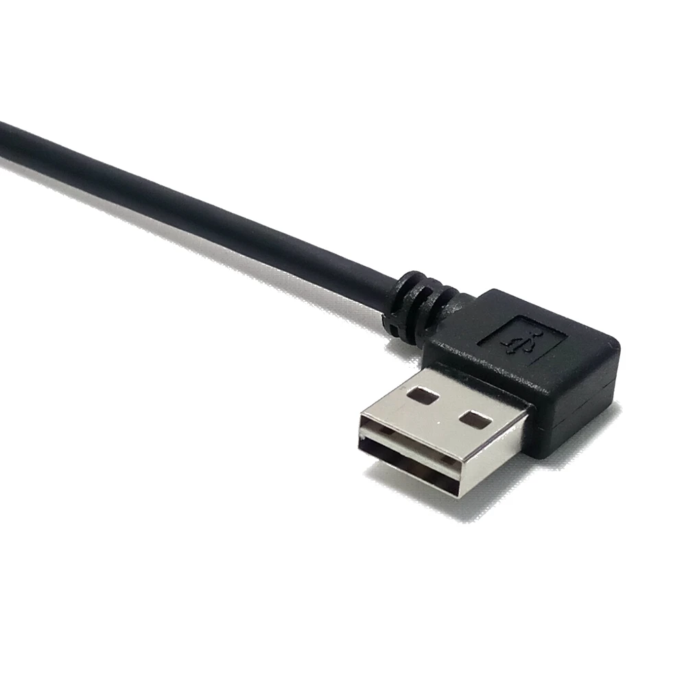 25 см левый правый угол 90 градусов USB 2 0 штекер на Micro 5 контактов двусторонний