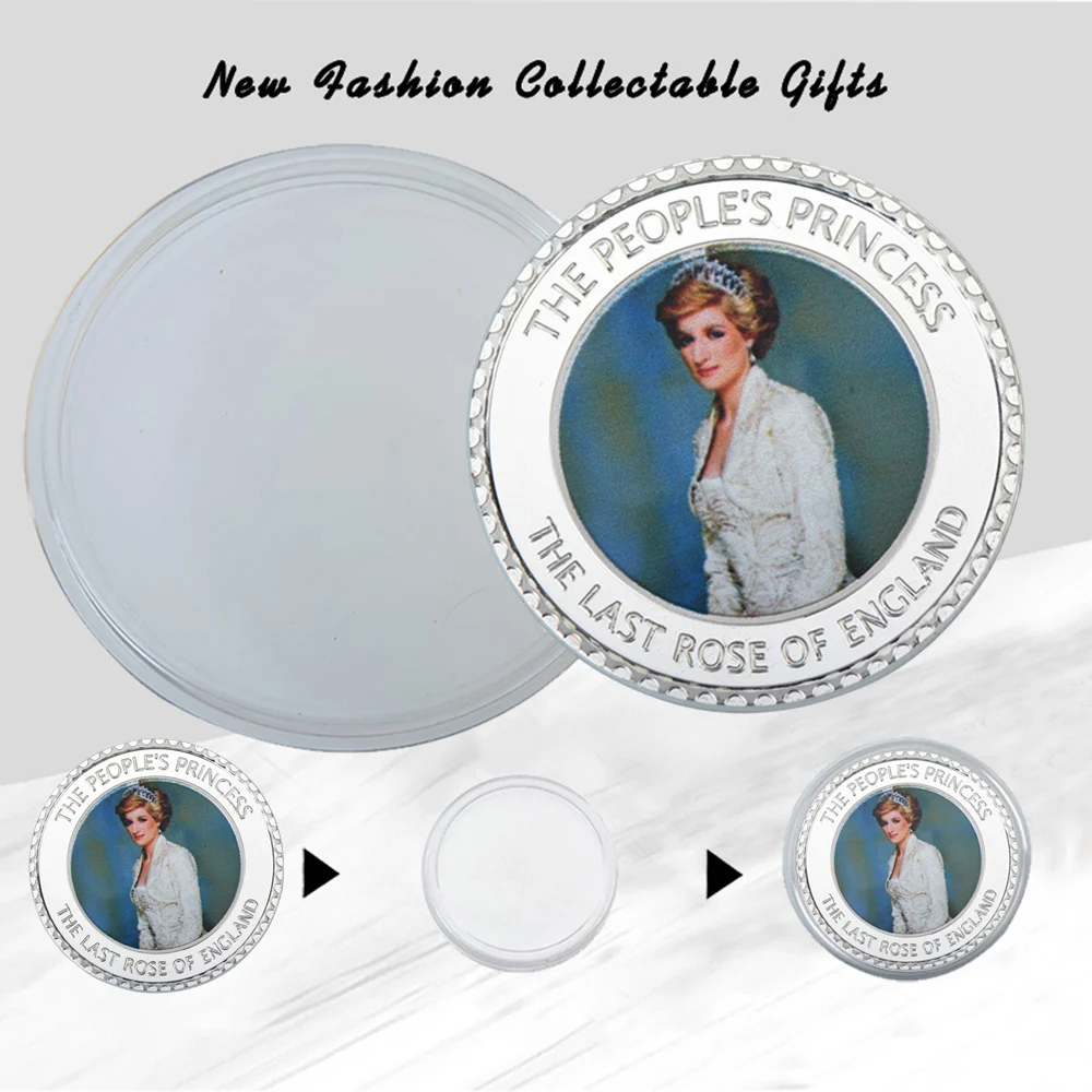 WR народная принцесса вызов монета памятная Принцесса Диана Посеребренная фольга