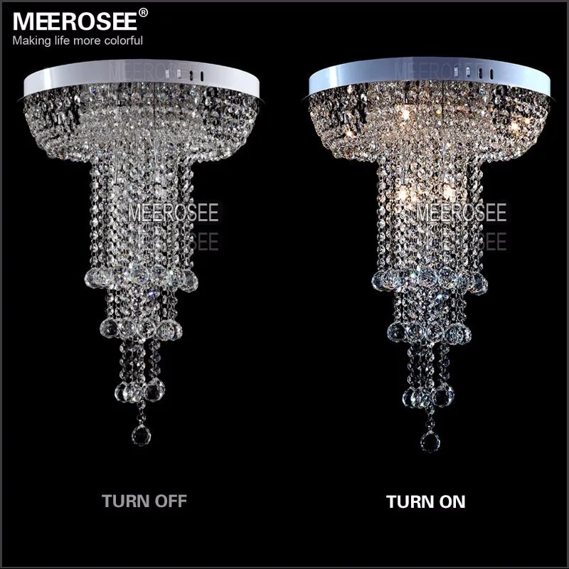 Современные Круглые Хрустальные потолочные светильники светильник Lustre de cristal
