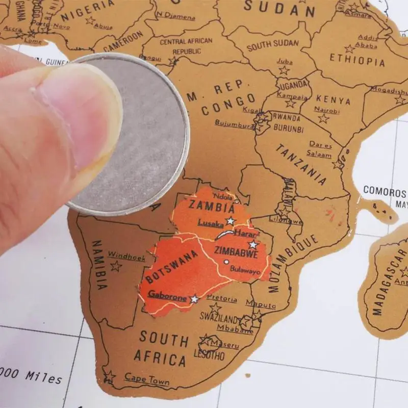 Рождественский подарок карта мира дневник с царапинами записные книжки дневники