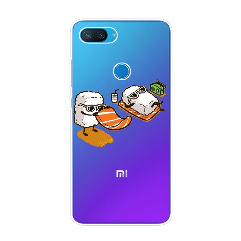 Чехол для Xiaomi mi 8 Lite 6 26 дюймов чехол мягкая задняя крышка из ТПУ телефона