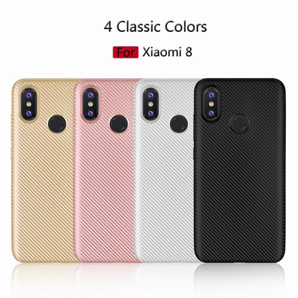Heyytle Carbon Fiber Soft Case For Xiaomi Redmi Note 5 6 7 Pro 4X Mi 8 A1 A2 Ultra Thin TPU Shock Cover Pocophone F1 Cases |