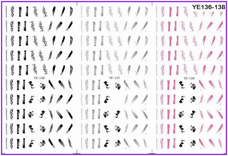 3 упак./лот переводная Наклейка для ногтевого дизайна наклейка ногтей птица перо