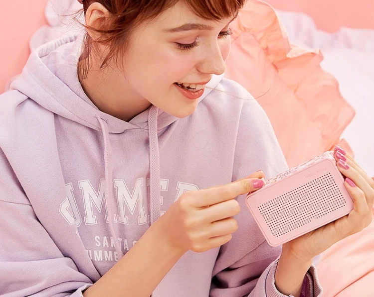 Emie hello kitty Радио беспроводной Bluetooth динамик Maiden розовый ретро стерео музыкальная шкатулка портативный плеер MR04 подарок для девочек