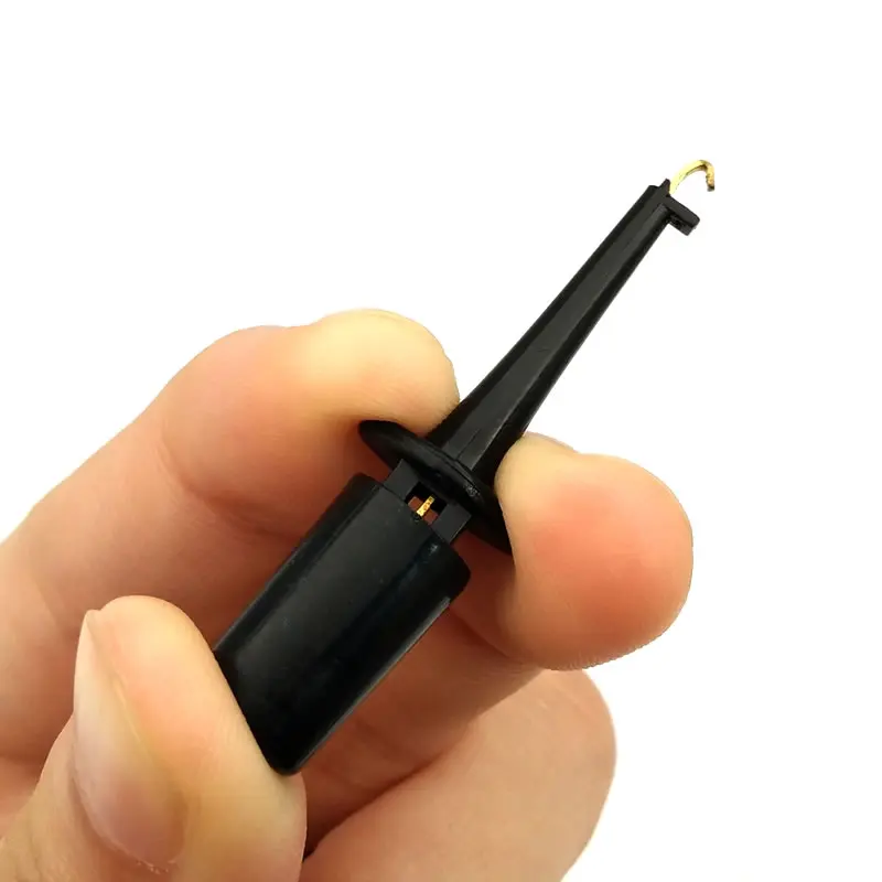 20pcs/lot New Mini Test Hook Probe Spring Clip for PCB SMT/SMD IC D20 Cable Welding Multimeter Lead Wire Black and Red | Инструменты