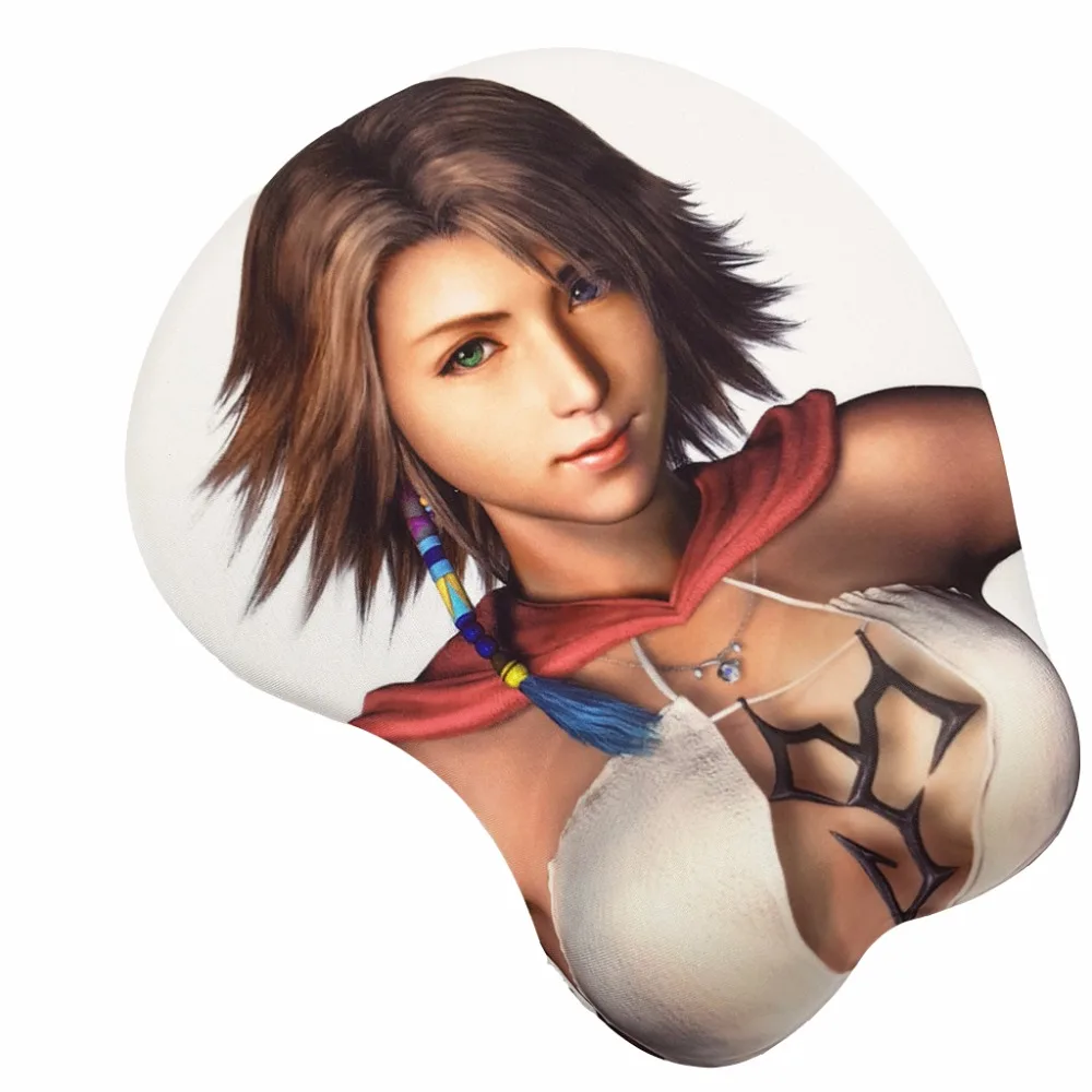 Final Fantasy Yuna 3D мягкий коврик для мыши с гелевой подставкой рук игровой мыши|mouse pad with