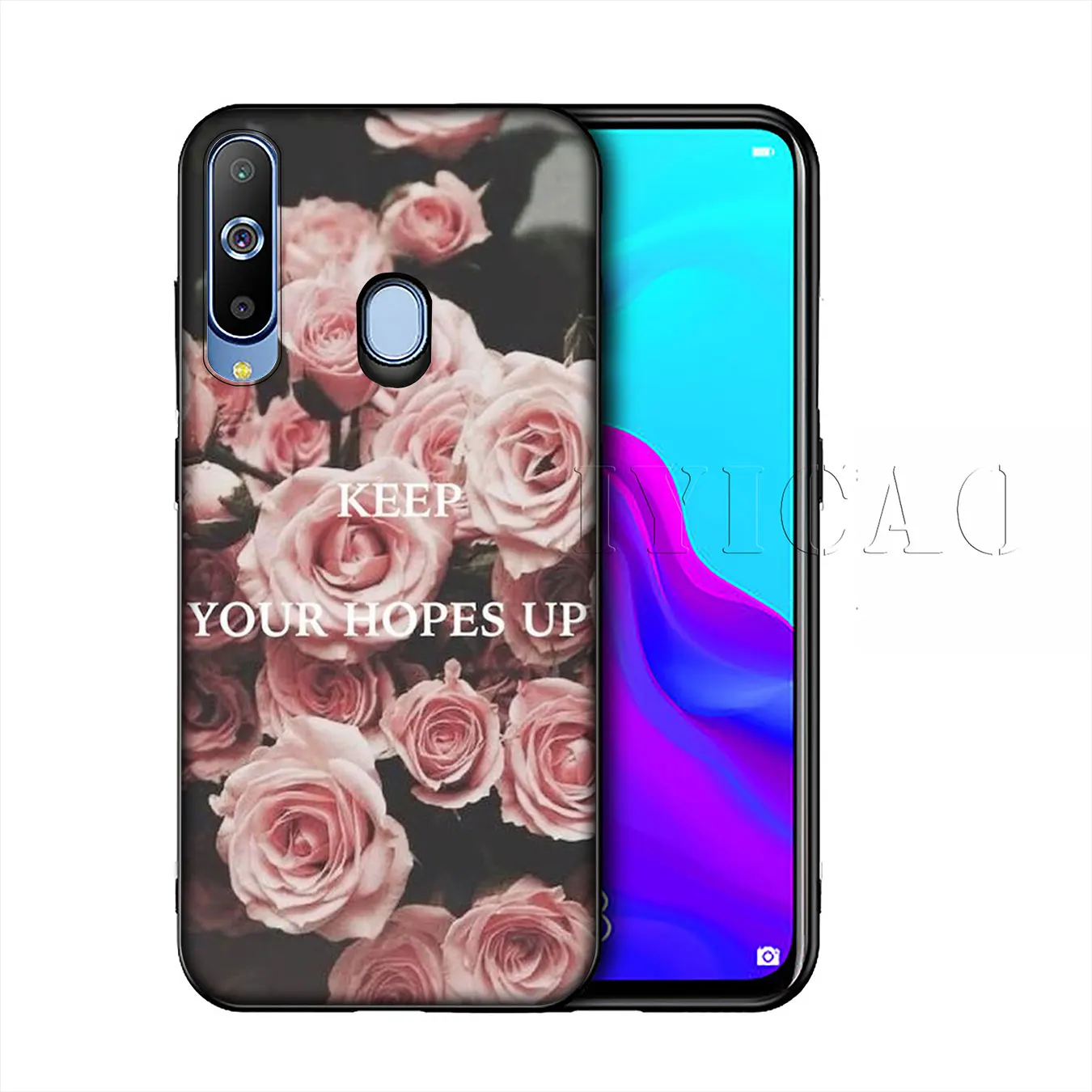 IYICAO Мягкий силиконовый чехол для Samsung Galaxy A70 A60 A50 A40 A30 A20 A10 A50S A40S A30S A20E A10S черный |