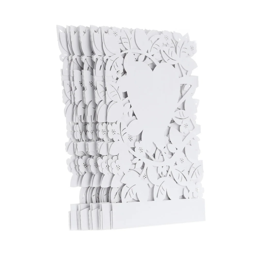 10 шт./компл. креативная лазерная резка Свадебная пригласительная открытка