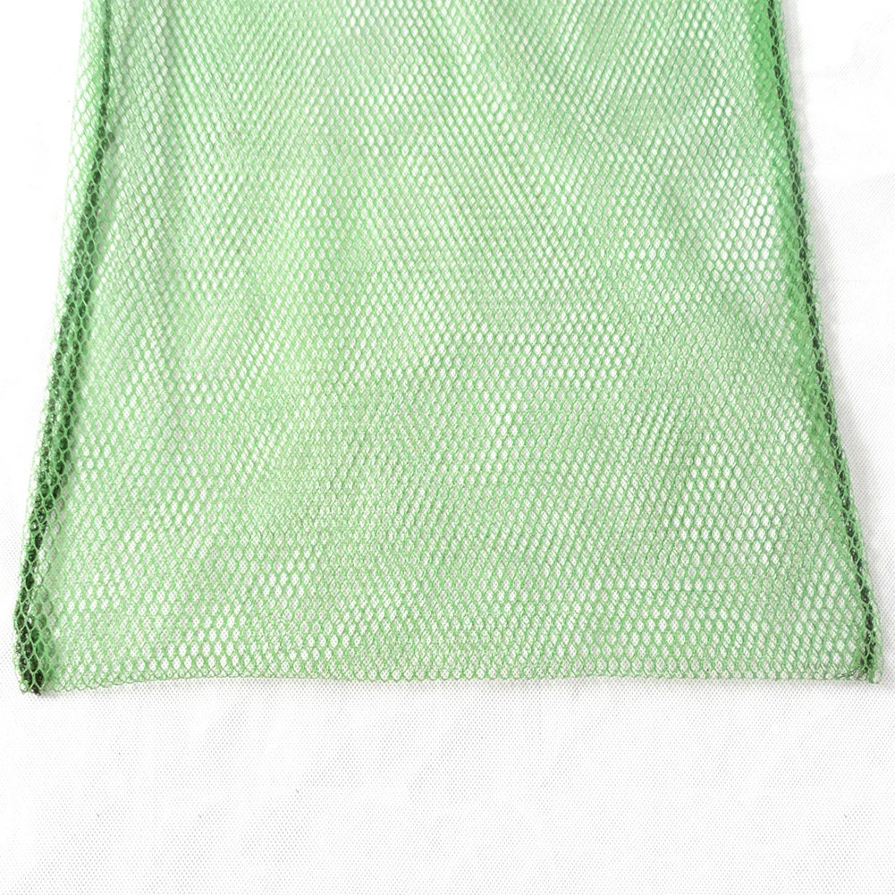 Снасти расстегивание портативный Drawstring сетка ткань зеленый шарик рыба Хранитель