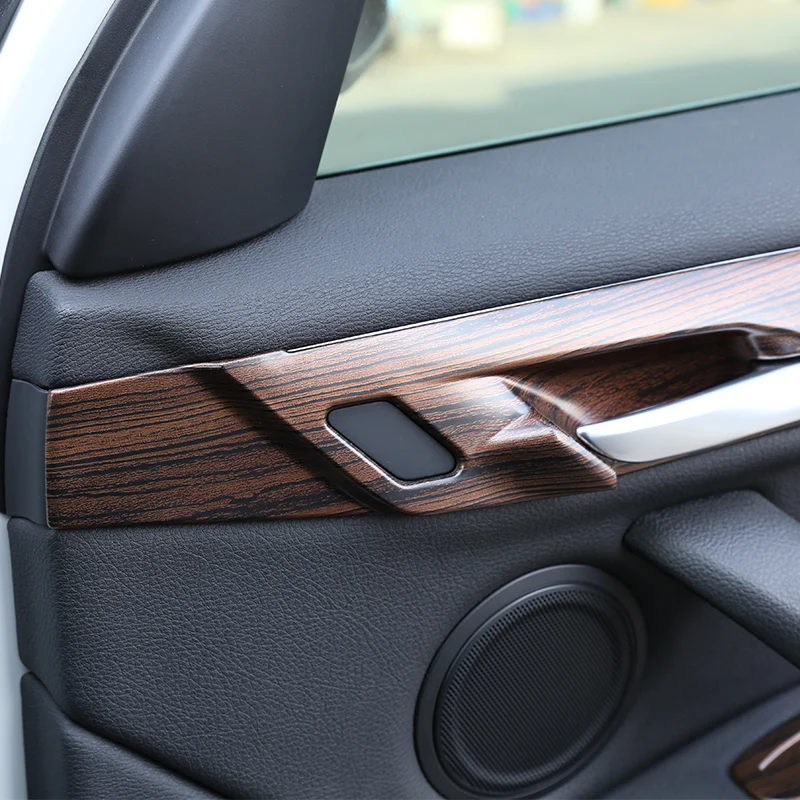4 шт. для BMW X1 F48 2016-2019 сосновая древесина ABS Автомобильная Внутренняя дверь панель