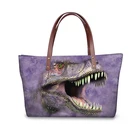 Женские сумки с 3D рисунком животных, большие брендовые дорожные тоуты на ремне с динозавромволкомсовой, шоппер