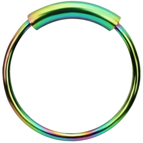 Rainbow 1 шт. кольца в нос и шпильки из нержавеющей стали золотого/серебряного/черного цвета женские маленькие серьги для пирсинга ювелирные изделия 6 мм 8 мм 10 мм - Окраска металла: Rainbow
