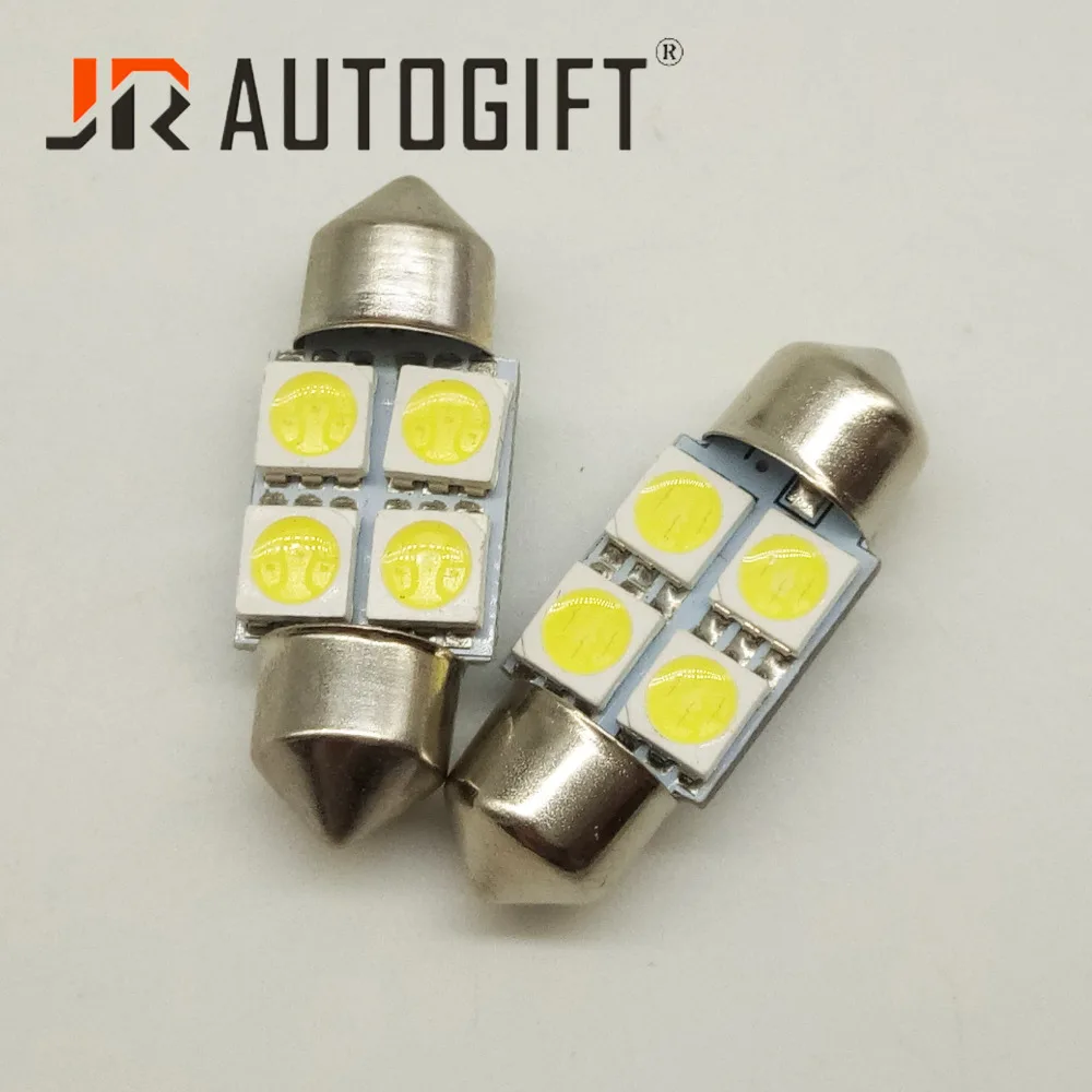 10 шт. гирлянда 5050 4 smd 31/36 мм Автомобильная светодиодный ная лампа 24 в 12 В