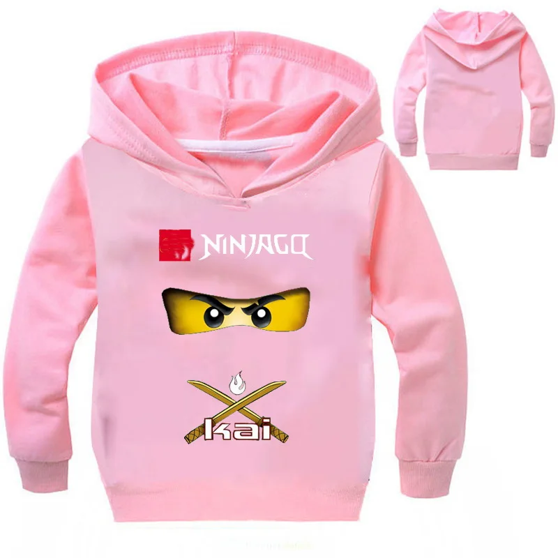 Толстовка с капюшоном из чистого хлопка для мальчиков и девочек Ninjago, Детская толстовка с длинными рукавами, толстовка с рисунком летучей мыши, детская одежда - Цвет: color at picture