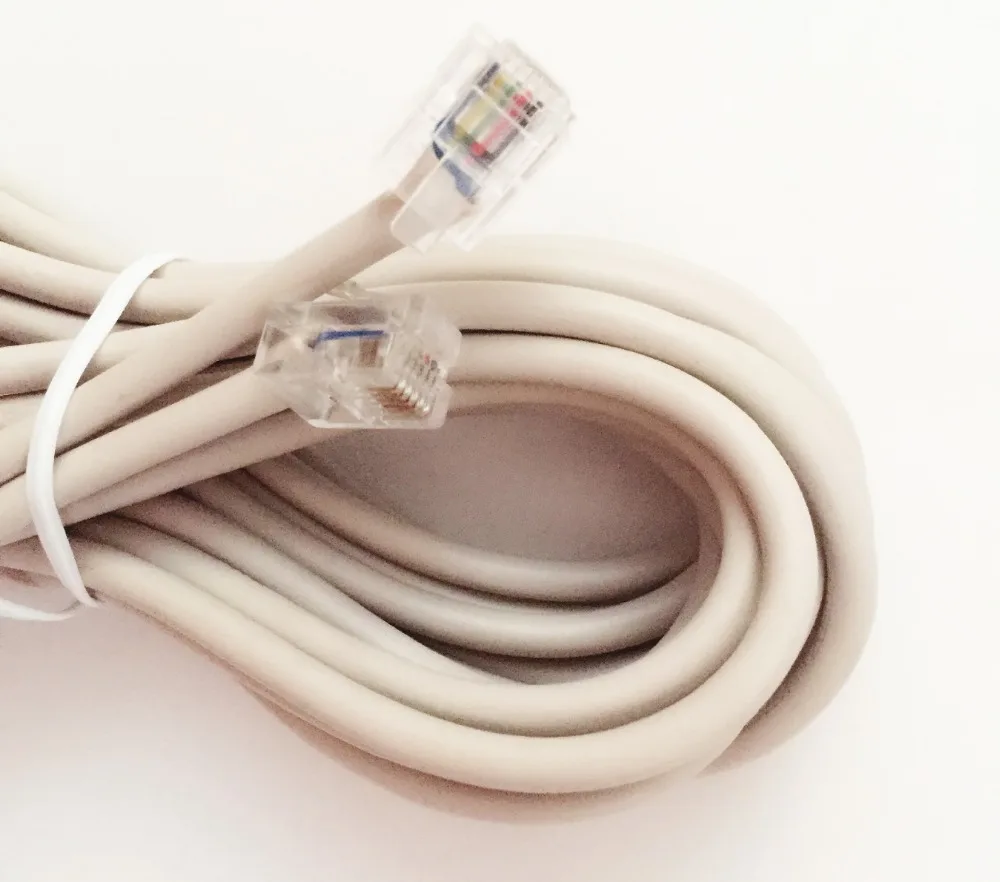 Прозрачный Пластиковый кабель для хранения 15 футов 4P4C RJ11 M/M 4 6 м сделано в Китае