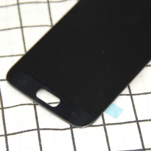 Активно-матричные осид, замена ЖК-дисплей для Samsung Galaxy S7 G930 G9300 G930F G930A кодирующий преобразователь сенсорного экрана в сборе - Цвет: Черный