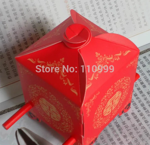 Китайский Азиатский стиль красный двойное счастье седан стул для свадьбы