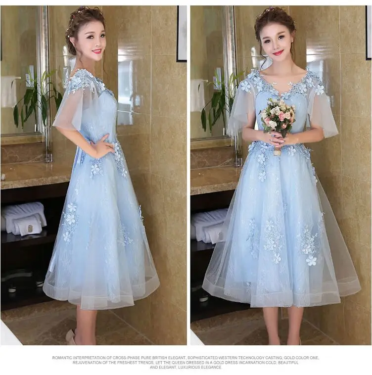 Robe de soiree тонкое вечернее платье трапециевидной формы длиной до середины икры, торжественное вечернее платье, vestido de festa, платья для выпускного вечера, 3 цвета
