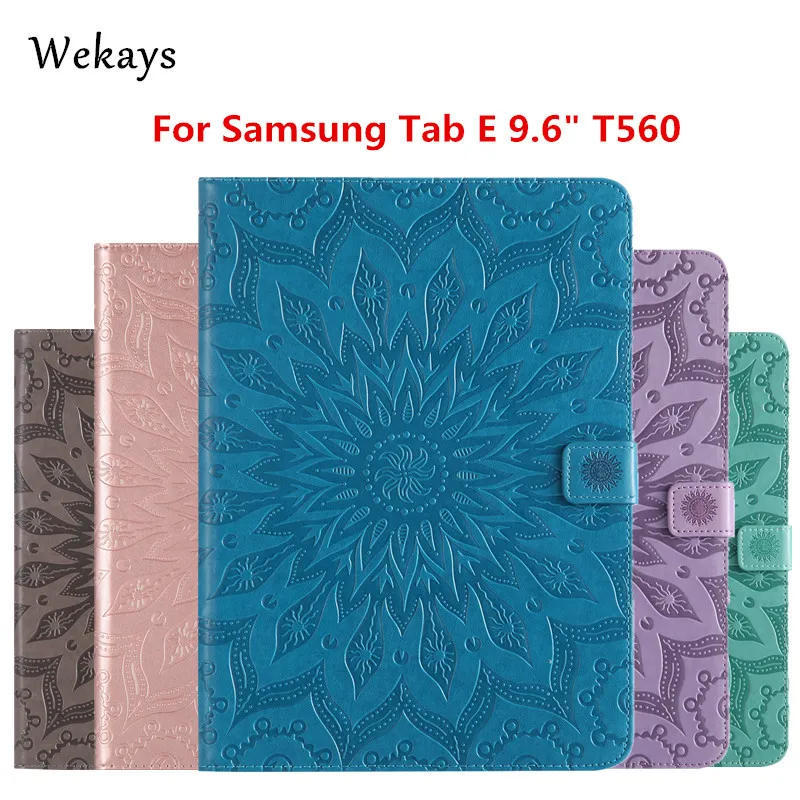 

Wekays For Galaxy Tab E 9.6 T560 Smart Leather Stand Fundas Case For Coque Samsung Galaxy Tab E 9.6" T560 T561 Tablet Cover Case