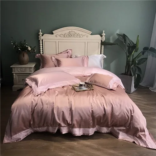 bedding set 3 Белый золотой шелковый хлопковый комплект постельного белья, роскошный комплект постельного белья из египетского хлопка, пододеяльник, постельный комплект parure de lit - Цвет: bedding set 3