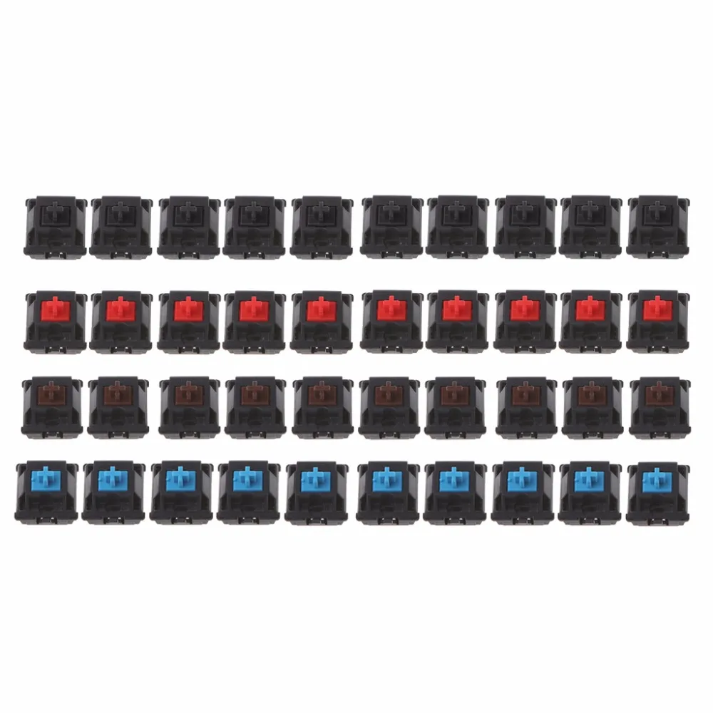 10 шт. механический переключатель клавиатуры оригинальный Cherry MX 3 Pin|Клавиатуры| |