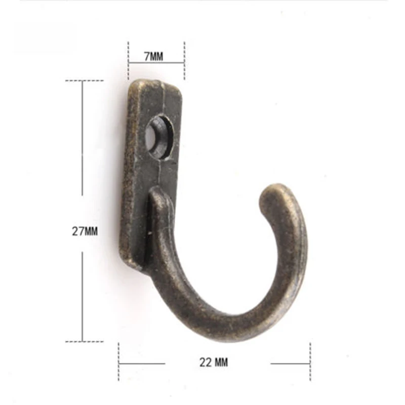 10 шт. настенные Металлические Античные Крючки вешалка для ключей одежды пальто